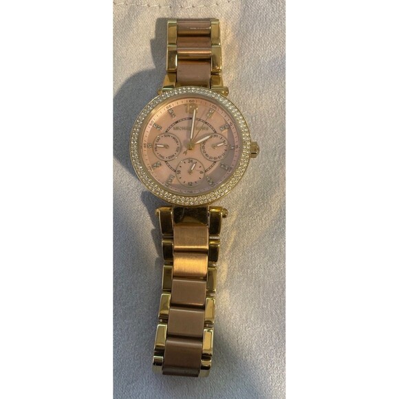 Michael Kors MK6477 Mother of Pearl Dial Two Tone Stainless Steel Women's Watch - Picture 1 of 11